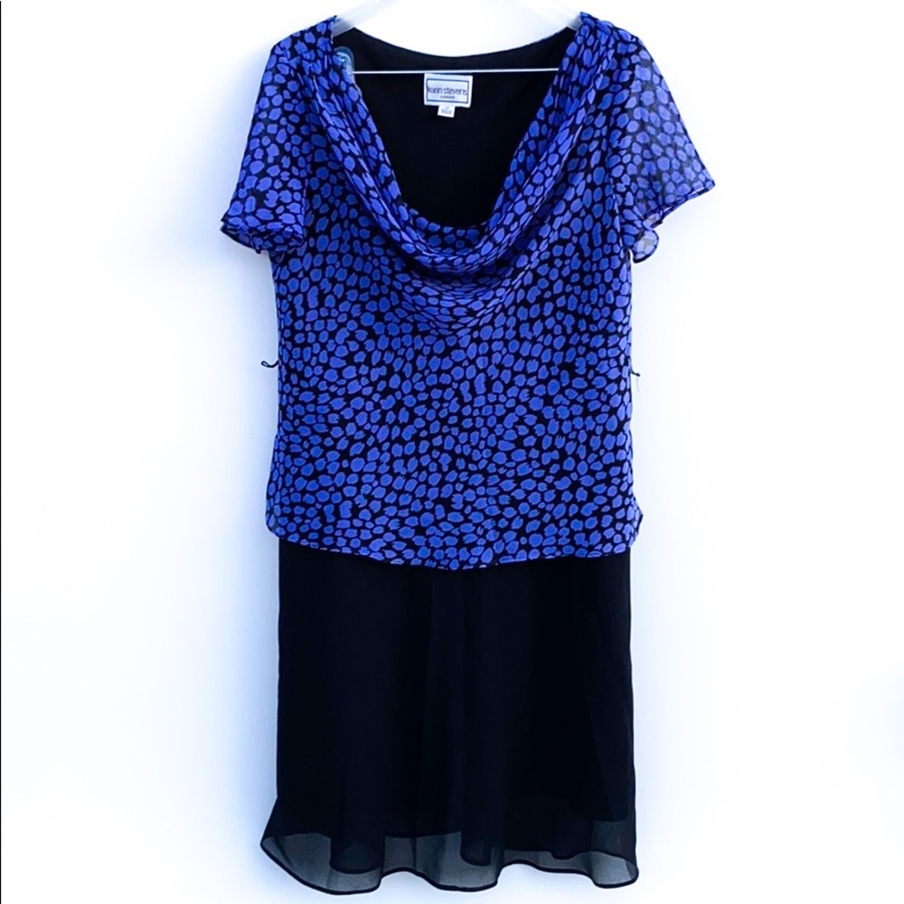 Vintage Karin Stevens Lavender/Blue sheer dress